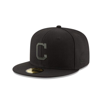 Sapca New Era Cleveland Indians MLB MLB Black On Black 59FIFTY Fitted - Negrii